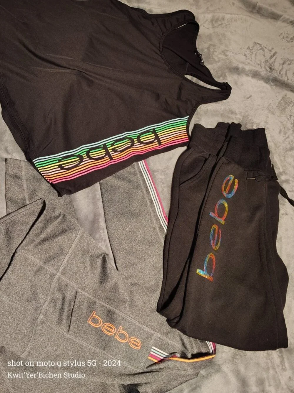 Bebe activewear 3 pc set sz MED